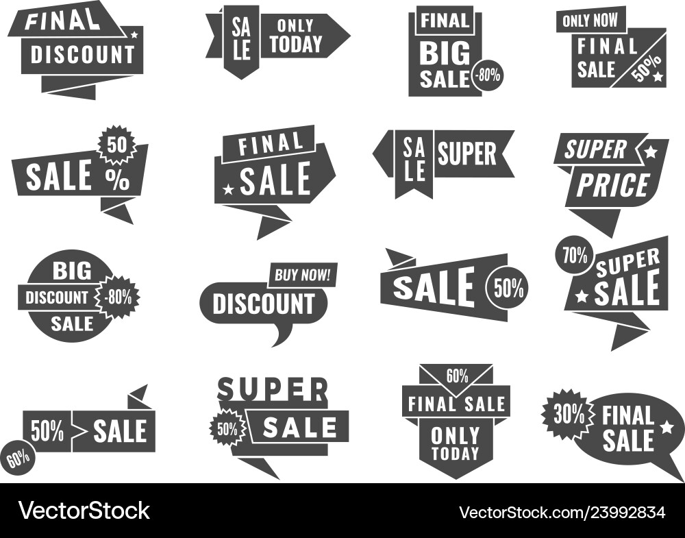 Promo Tag Badges Verkauf und Angebote Einzelhandel Banner Promo Tag Badges Verkauf und Angebote Einzelhandel Banner vektorbild