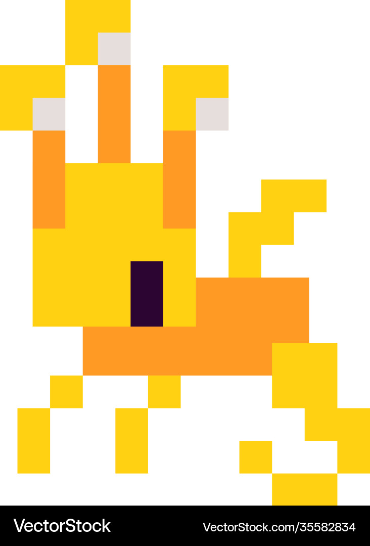 Retro game character Retro game character vector image