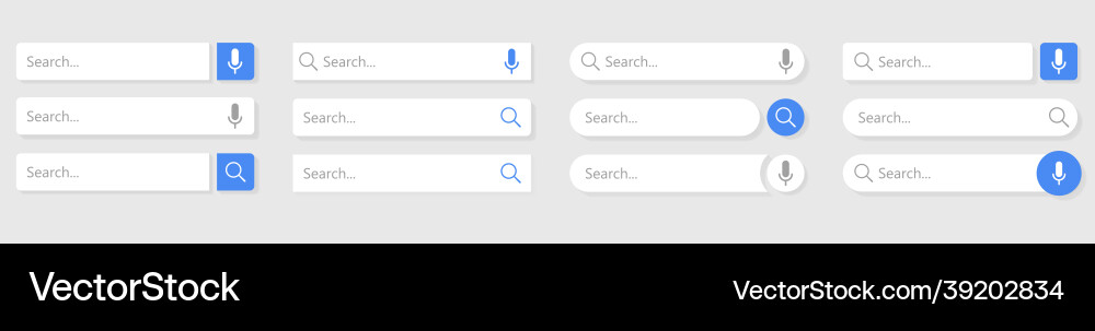 Search bar element with different design set Search bar element with different design set vector image