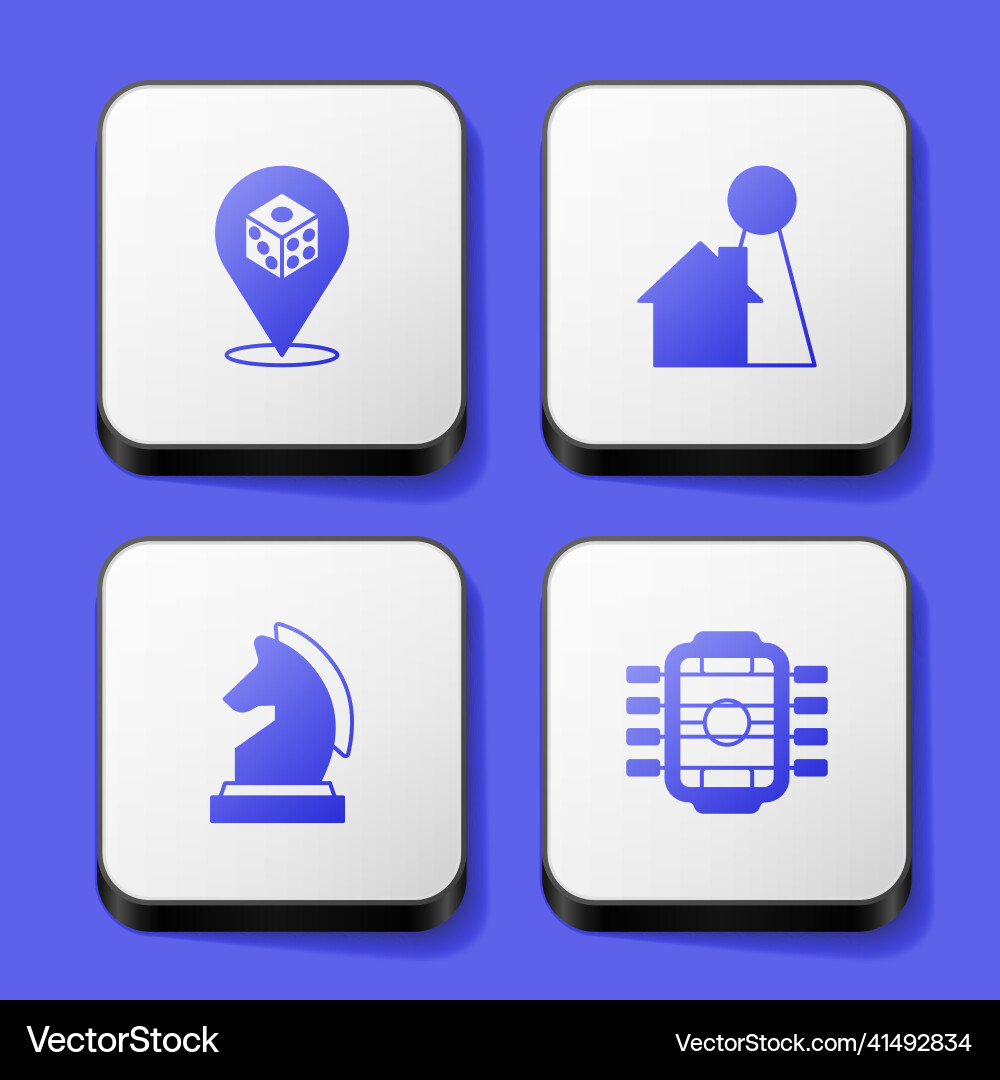 Set game dice chip for board chess Vector Image