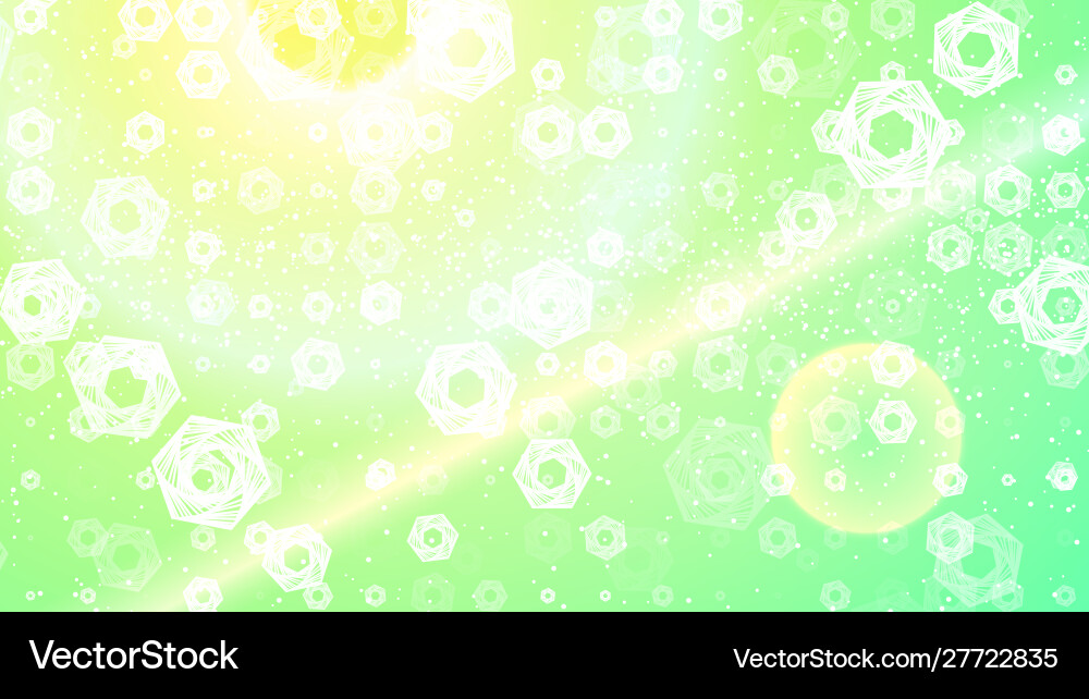 Abstract background hexagon shapes on green Abstract background hexagon shapes on green vector image