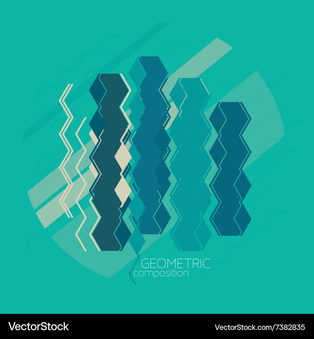 Abstract background with geometric composition vector image