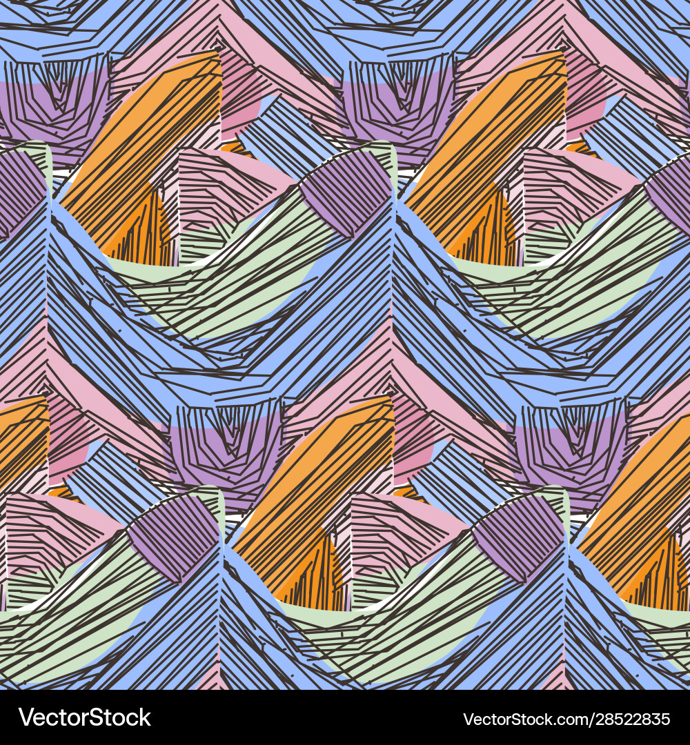 Abstract pattern curved lines grunge boho Abstract pattern curved lines grunge boho vector image