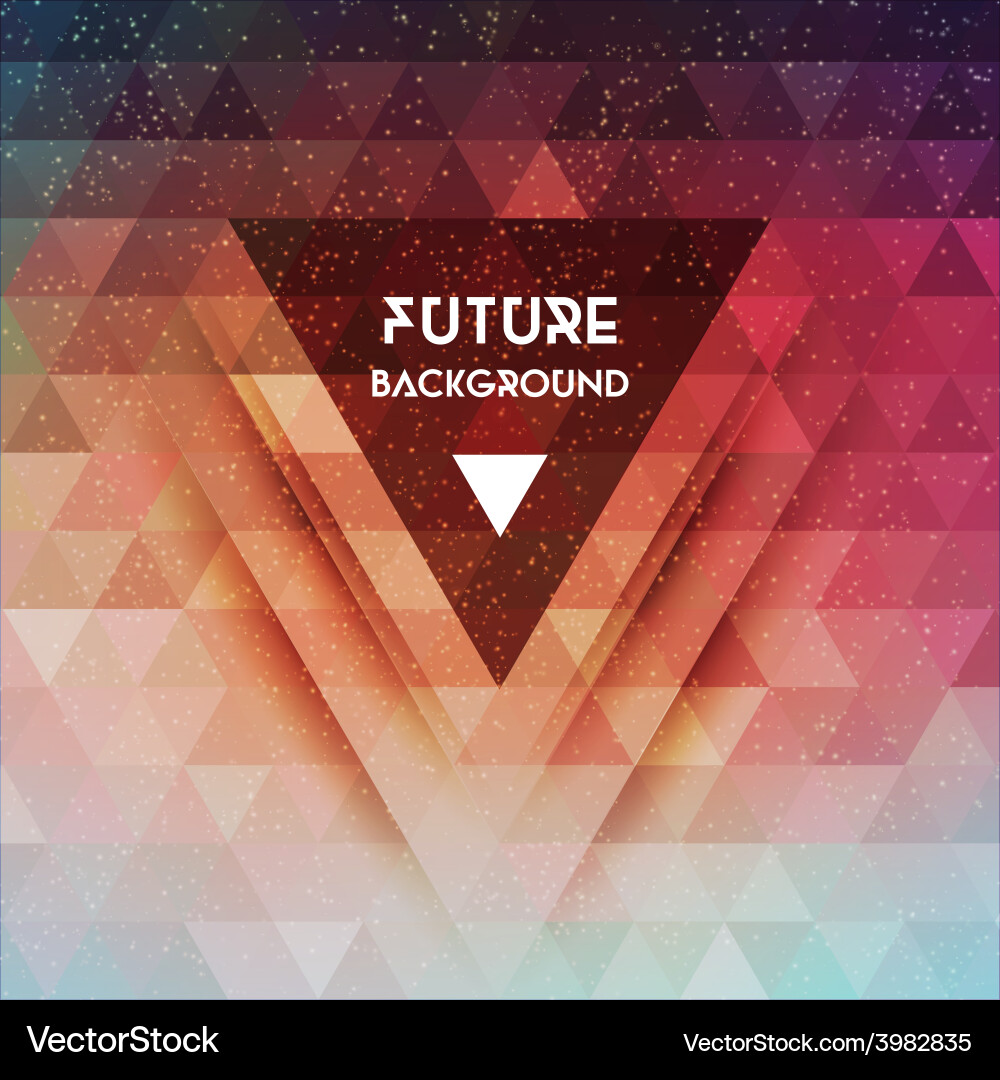 Abstract triangle future background vector image
