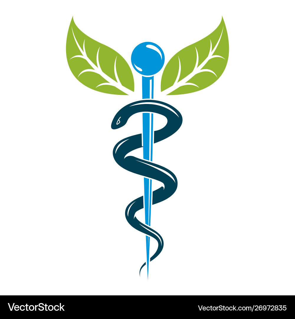 Aesculapius abstract created using snakes Aesculapius abstract created using snakes vector image