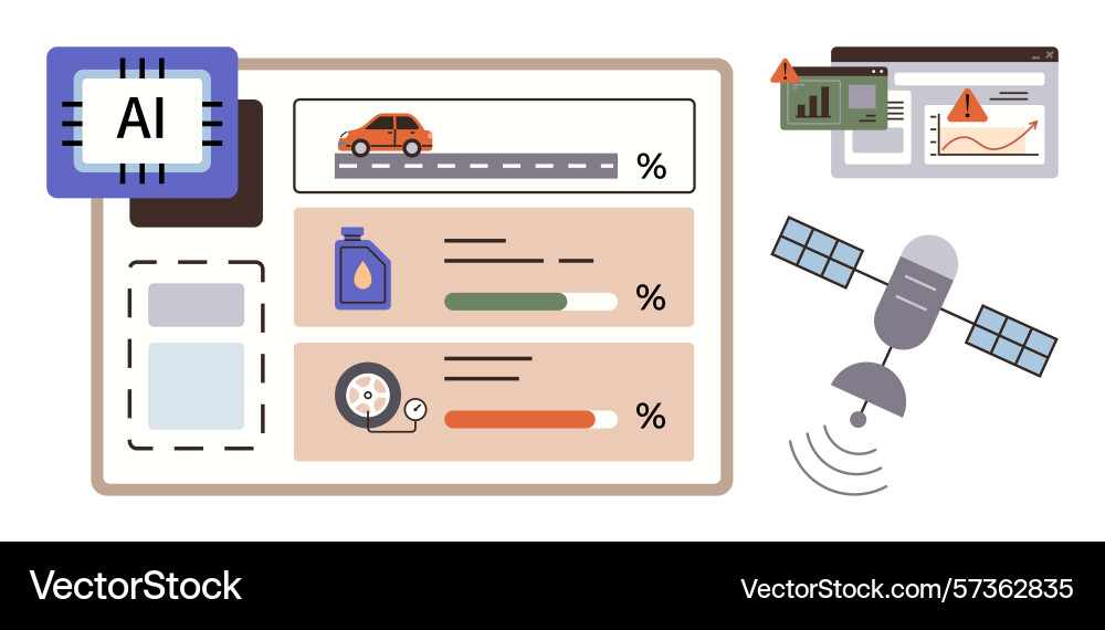 Ai-powered vehicle monitoring system with real vector image