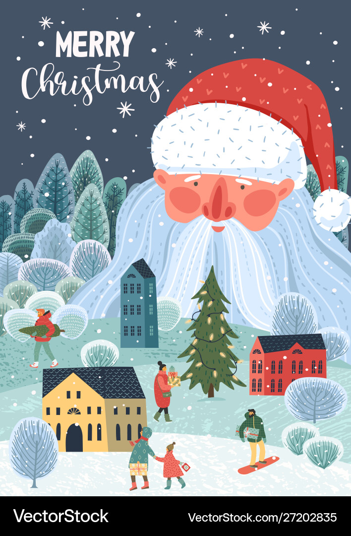 Christmas and happy new year Christmas and happy new year vector image