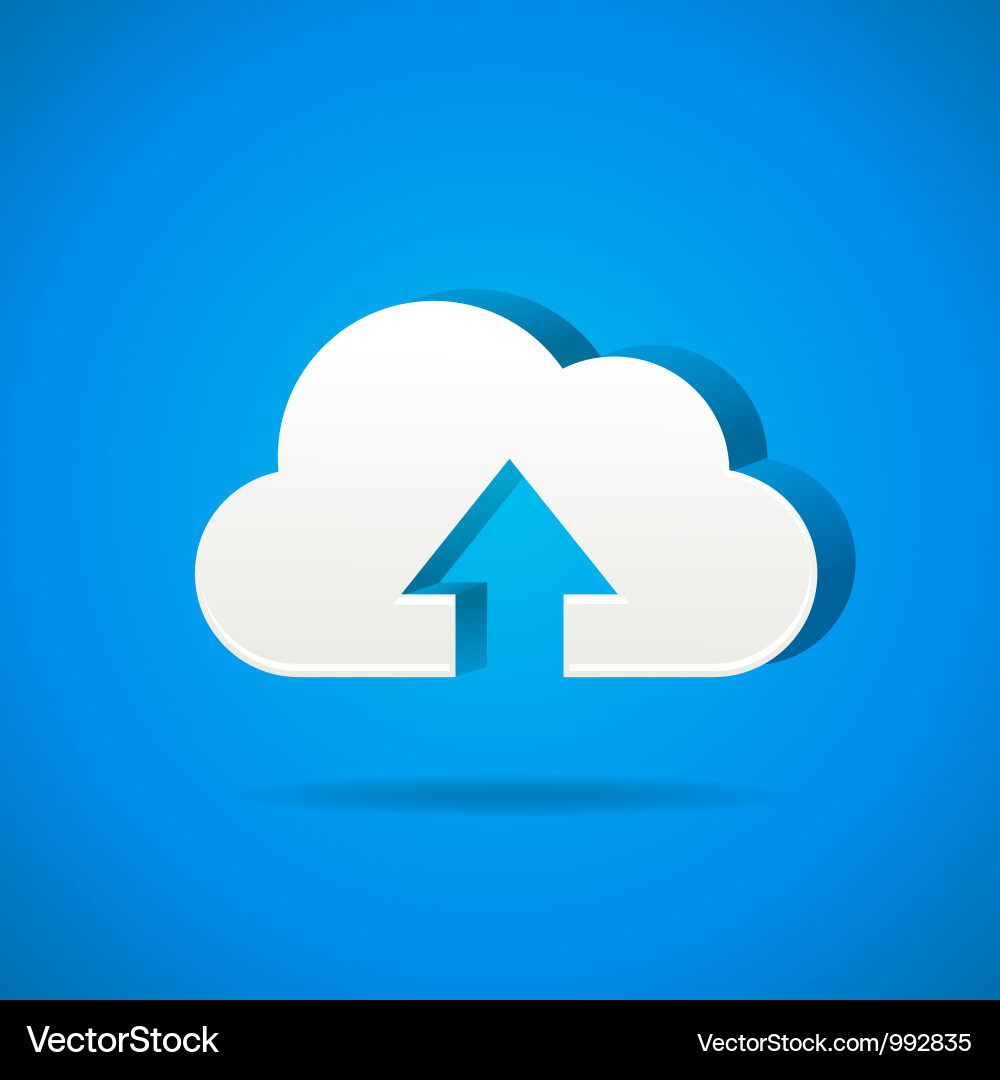 Cloud Upload Icon vector image