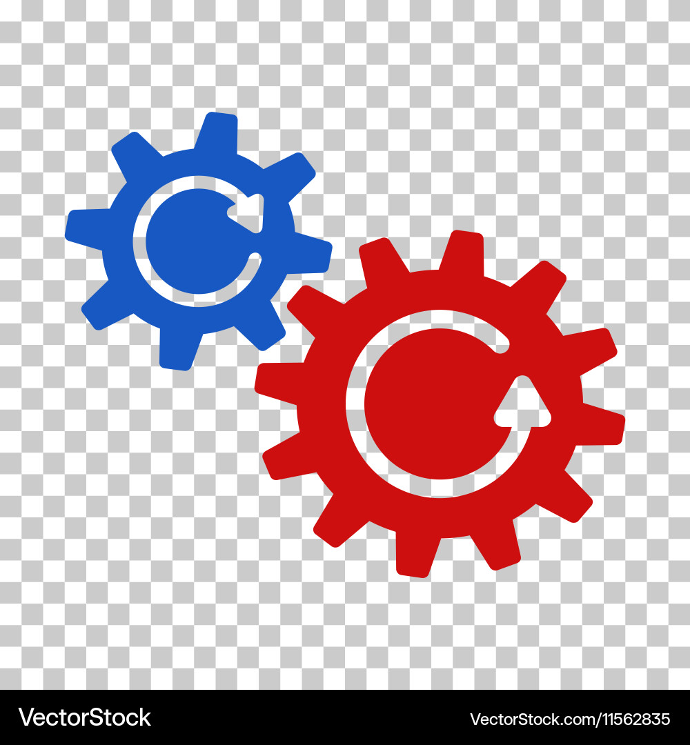 Cogs rotation icon vector image