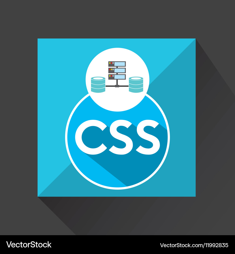 Css language data base storage vector image
