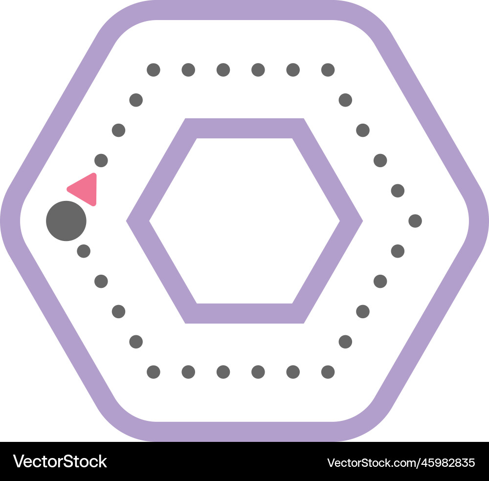 Dotted hexagon shape for tracing lines Dotted hexagon shape for tracing lines vector image