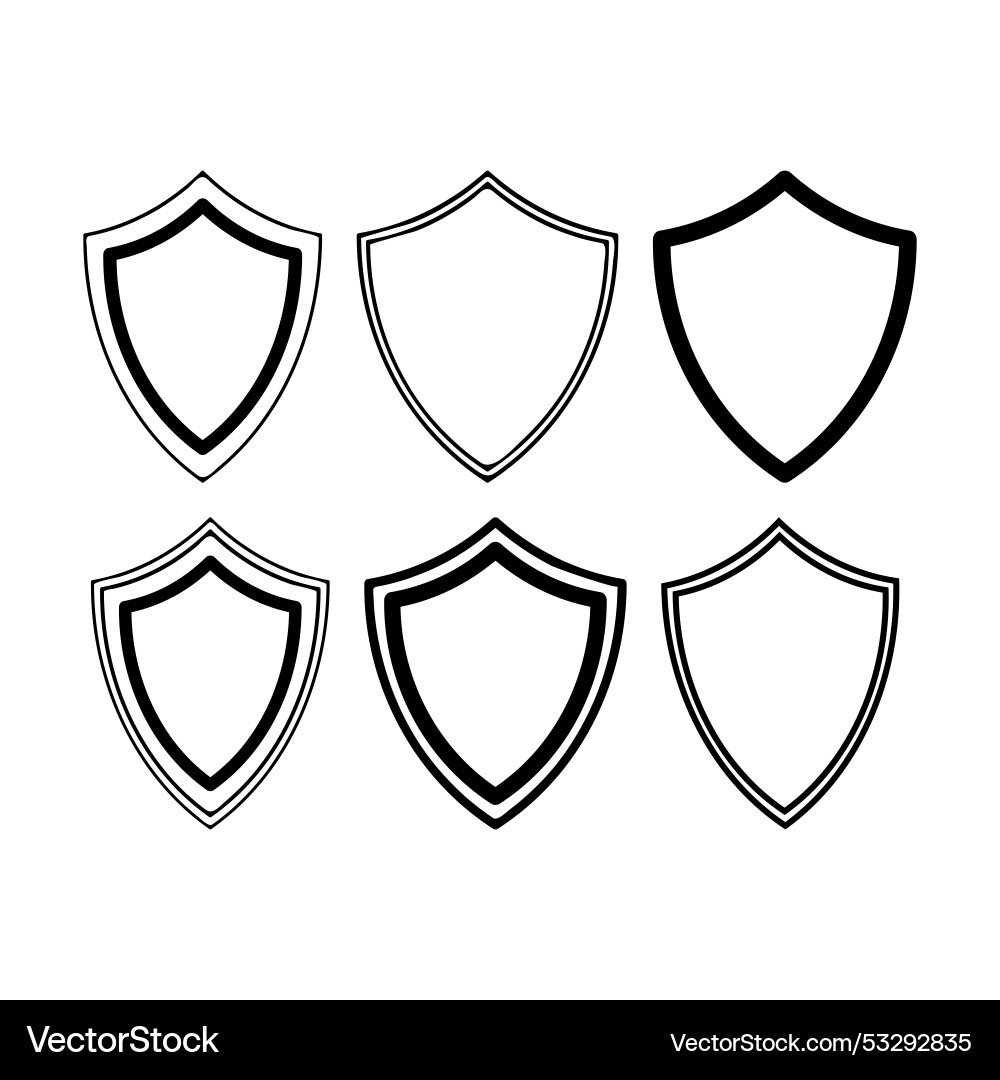 Frame shield icon element outline border grunge Frame shield icon element outline border grunge vector image