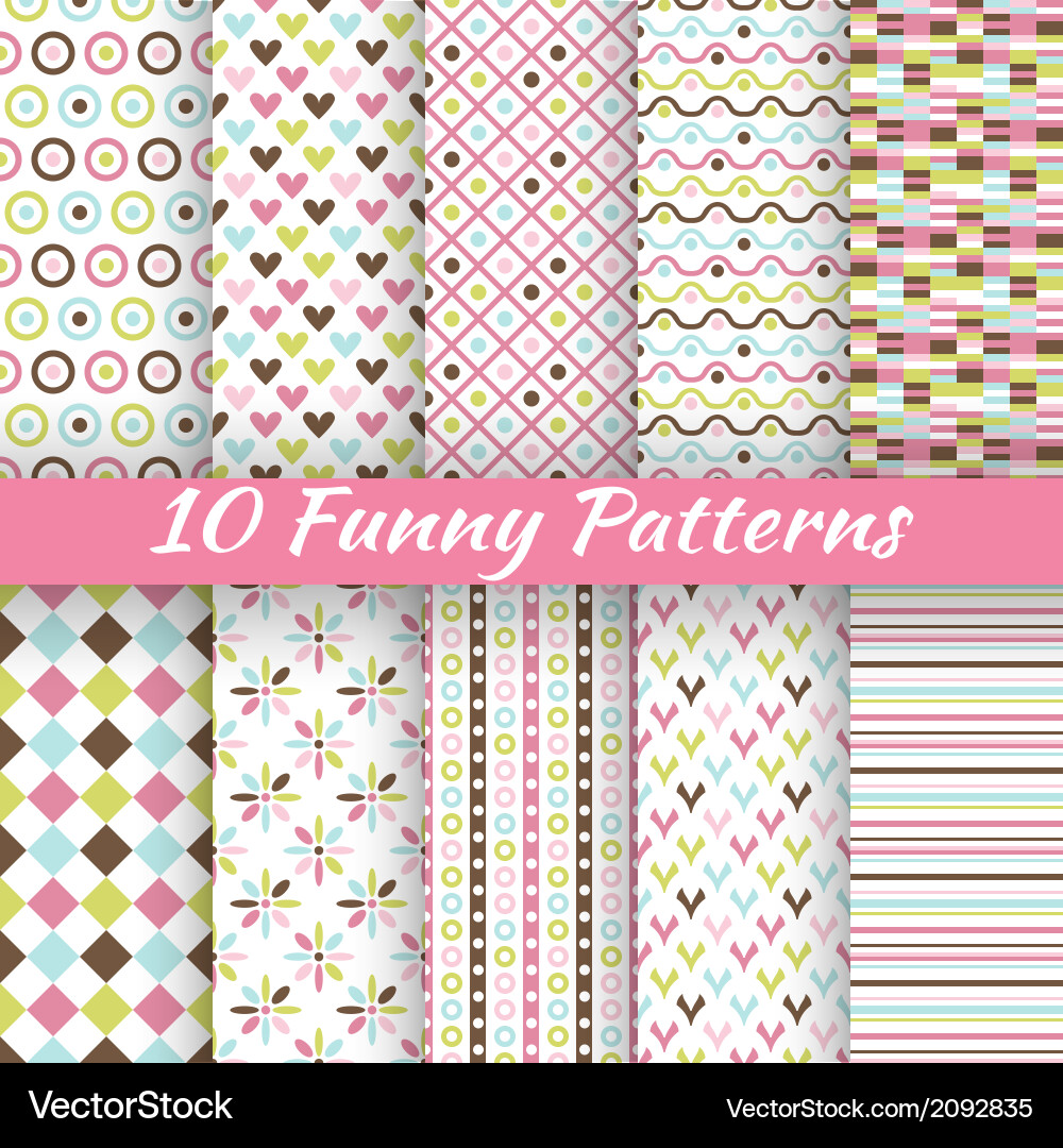 Geometric Pattern Tile Set vector image