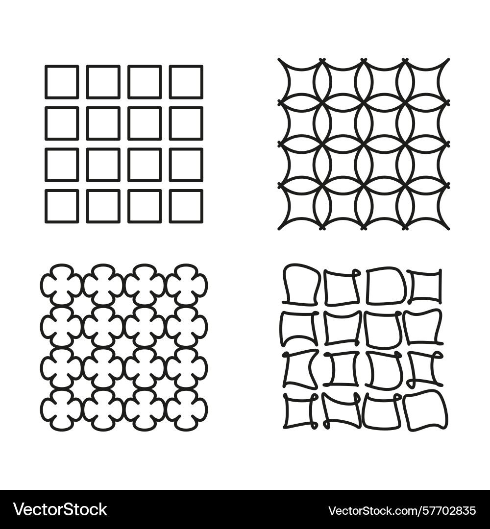 Grid abstract patterns geometric linear shapes Grid abstract patterns geometric linear shapes vector image