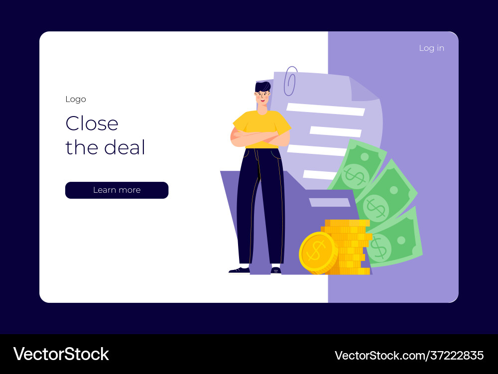 Man with documents Vector Image