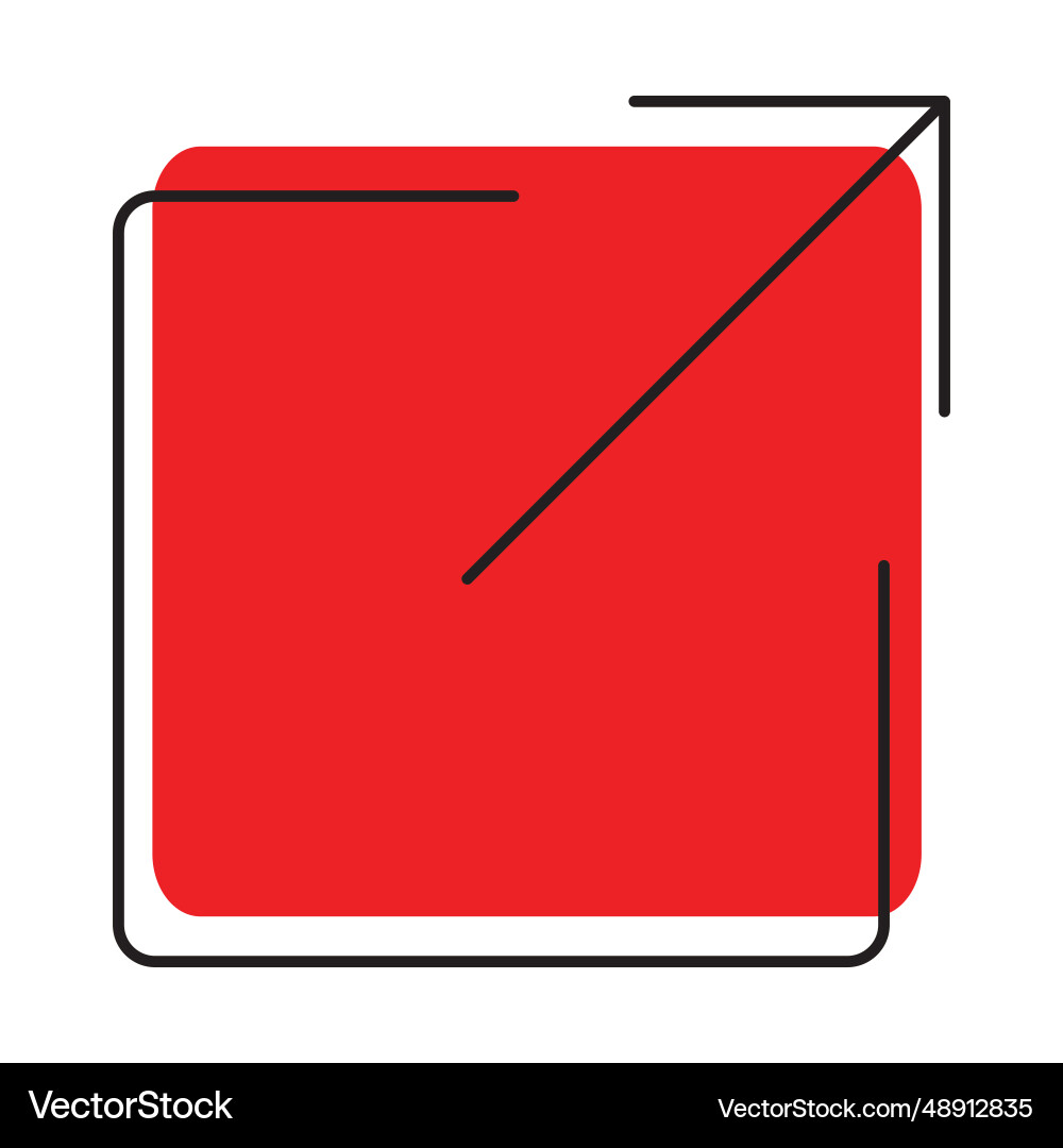 Minimalist size resize icon vector image