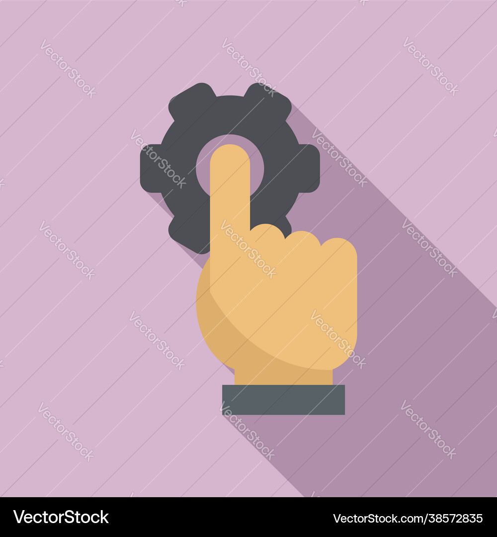 Programming gear icon flat work program Programming gear icon flat work program vector image