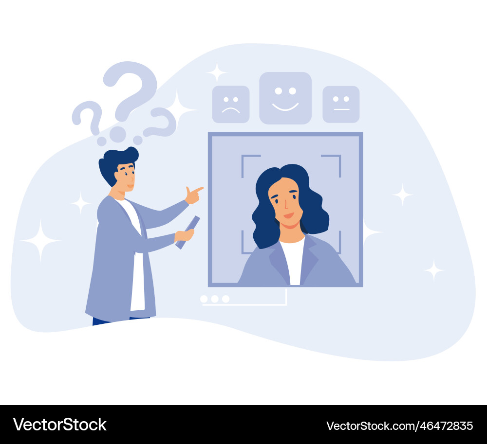 Sensor technology concept gesture recognition vector image