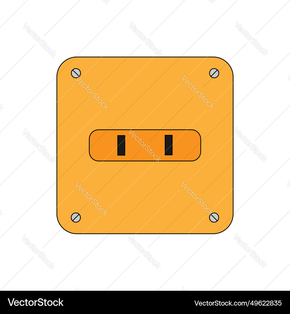 Simple of socket plug icon isolated on background Simple of socket plug icon isolated on background vector image