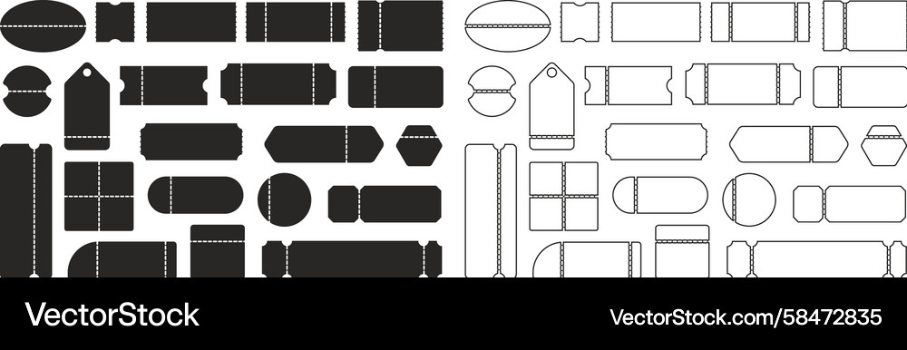 Ticket & Coupon Templates Vector Image