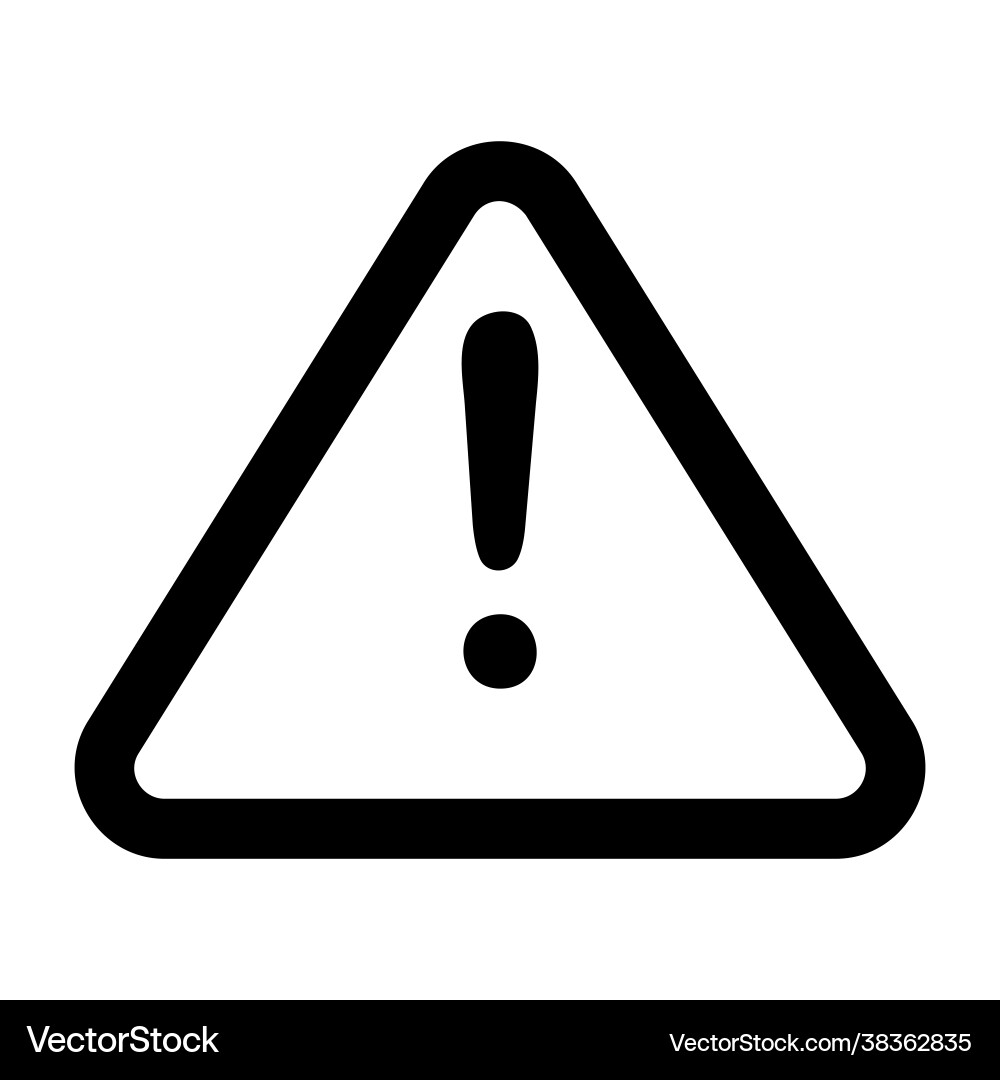 Warning icon in line style for any projects Vector Image