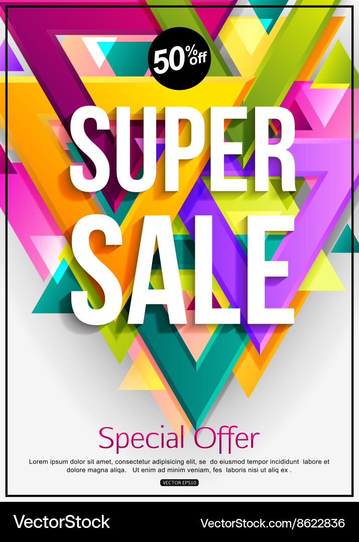 Abstract background with triangles light effects vector image
