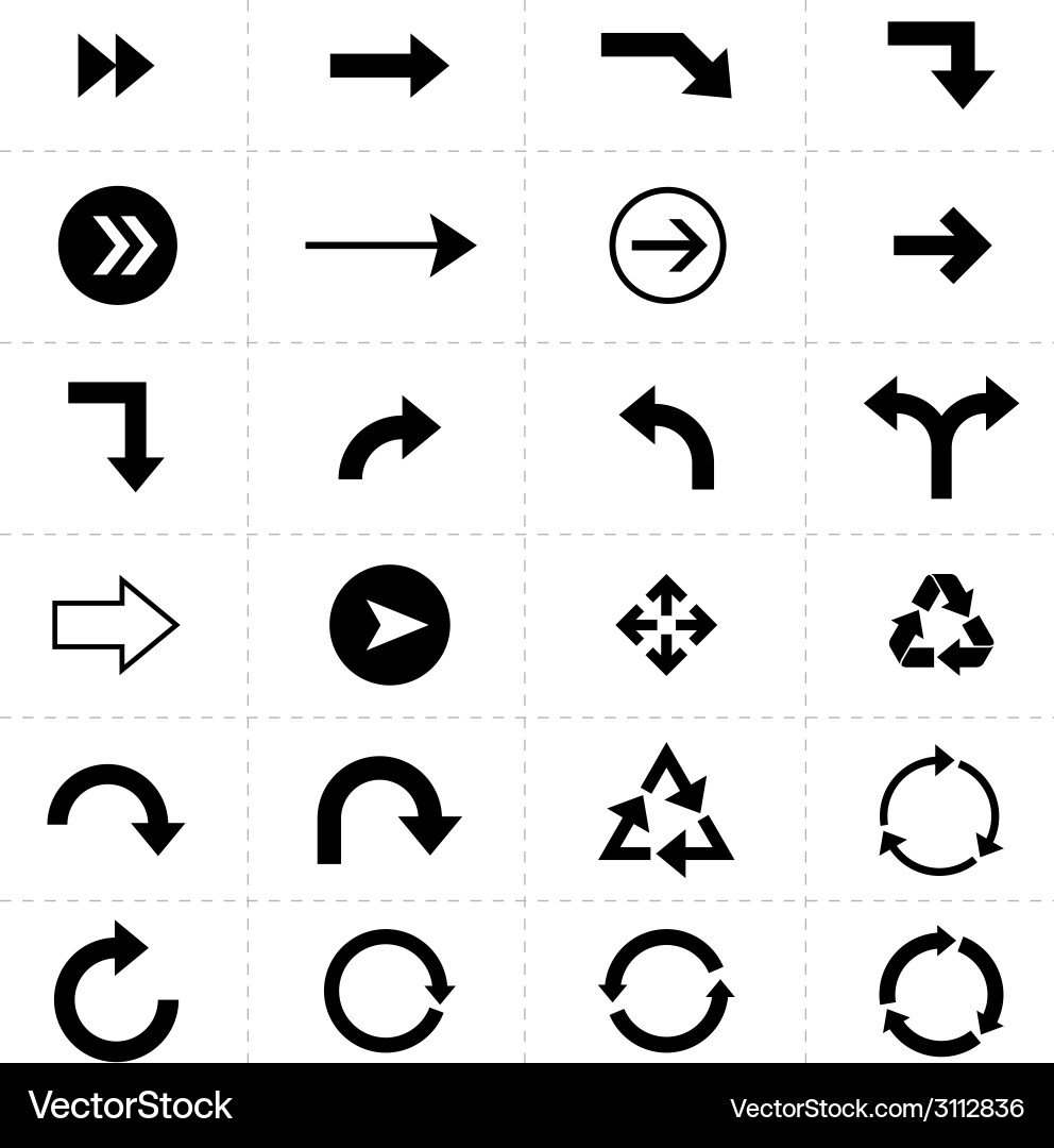 Arrow Icon Set Vector Image