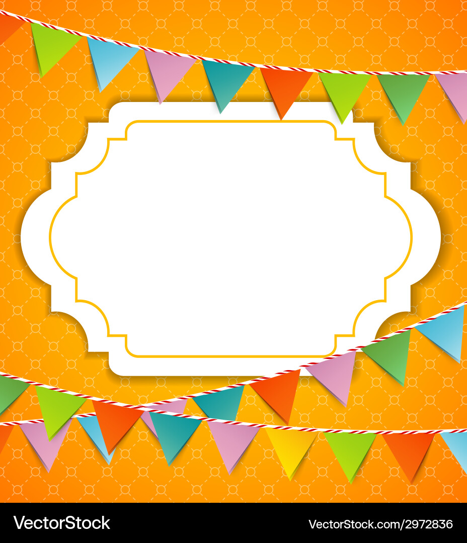 Bunting party color flags Vector Image