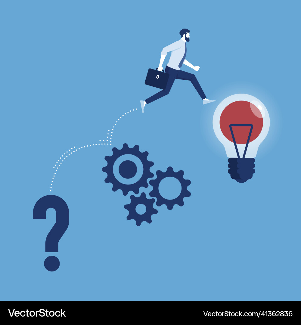 Business solving a problem process concept Business solving a problem process concept vector image
