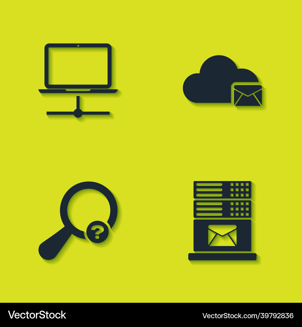 Computer Netzwerk-Mail-Server unbekannte Suche Computer Netzwerk-Mail-Server unbekannte Suche vektorbild