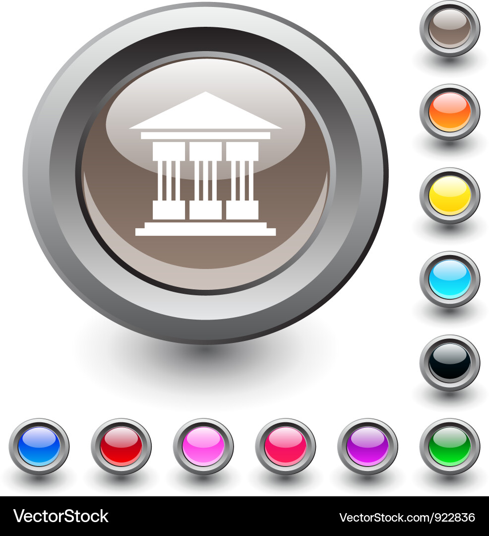 Exchange round button Vector Image