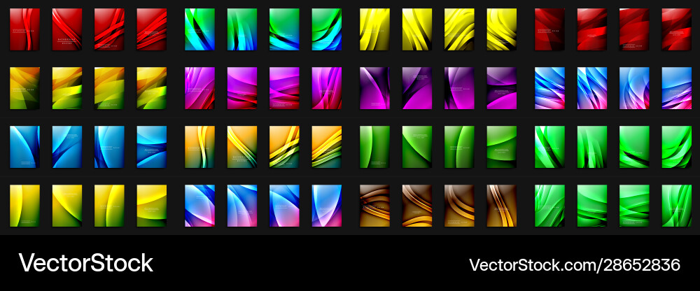 Fluid Wave Backgrounds - Dynamic Gradient Set vector image