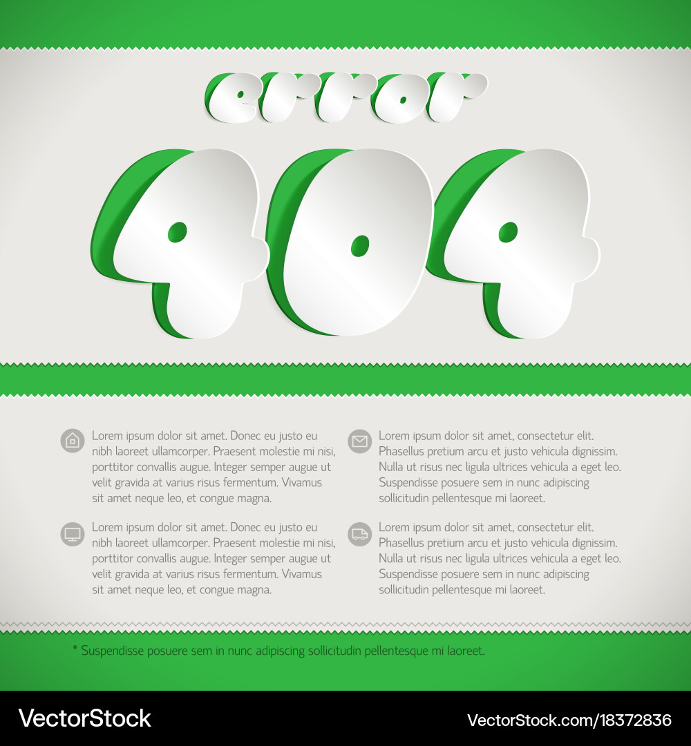For message error 404 vector image