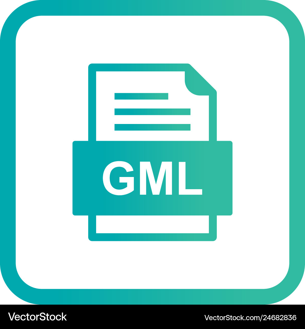 Gml file document icon vector image