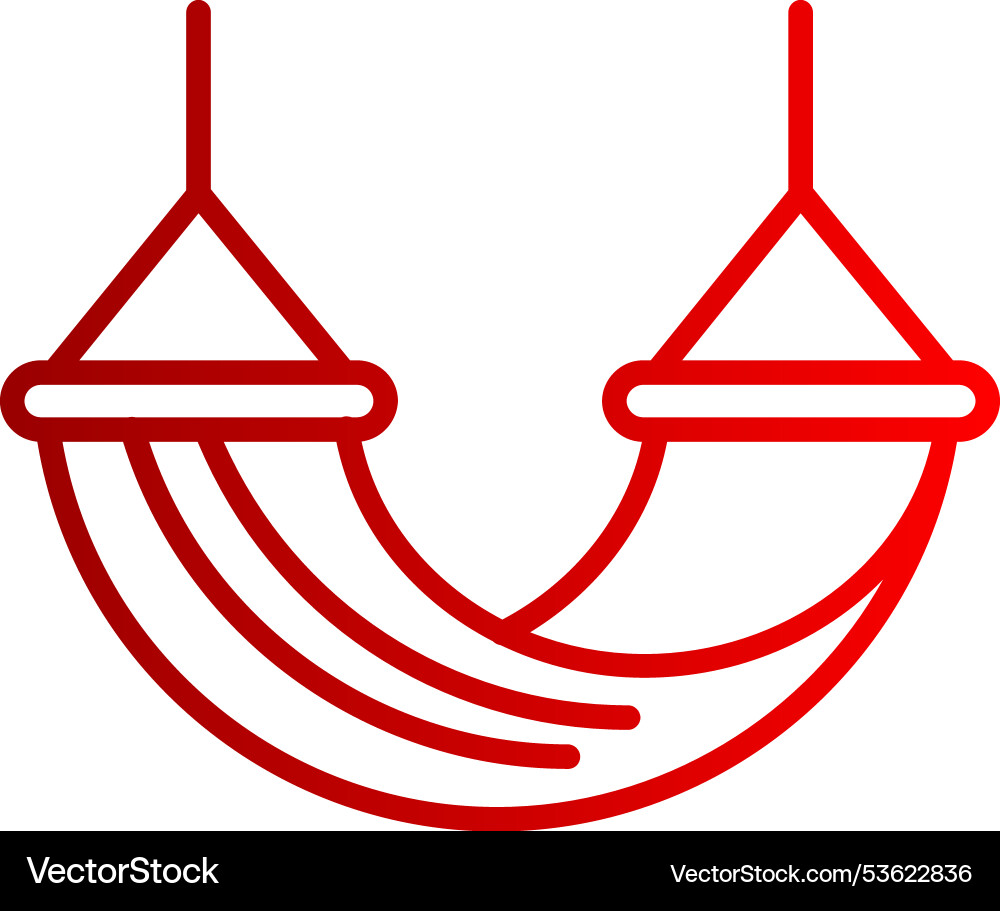 Hammock line gradient icon Vector Image