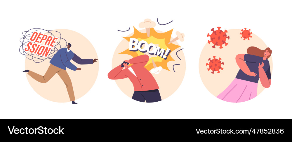 Isolated round icons or avatars of characters Isolated round icons or avatars of characters Vector Image