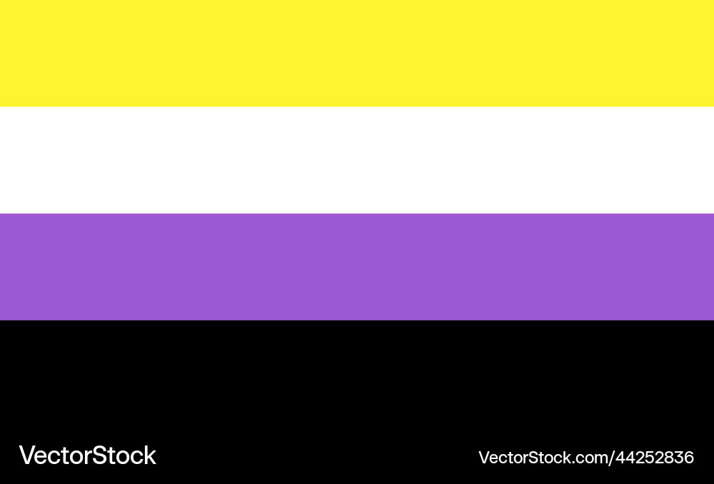 Non binary flag pride lgbtq plus Non binary flag pride lgbtq plus vector image