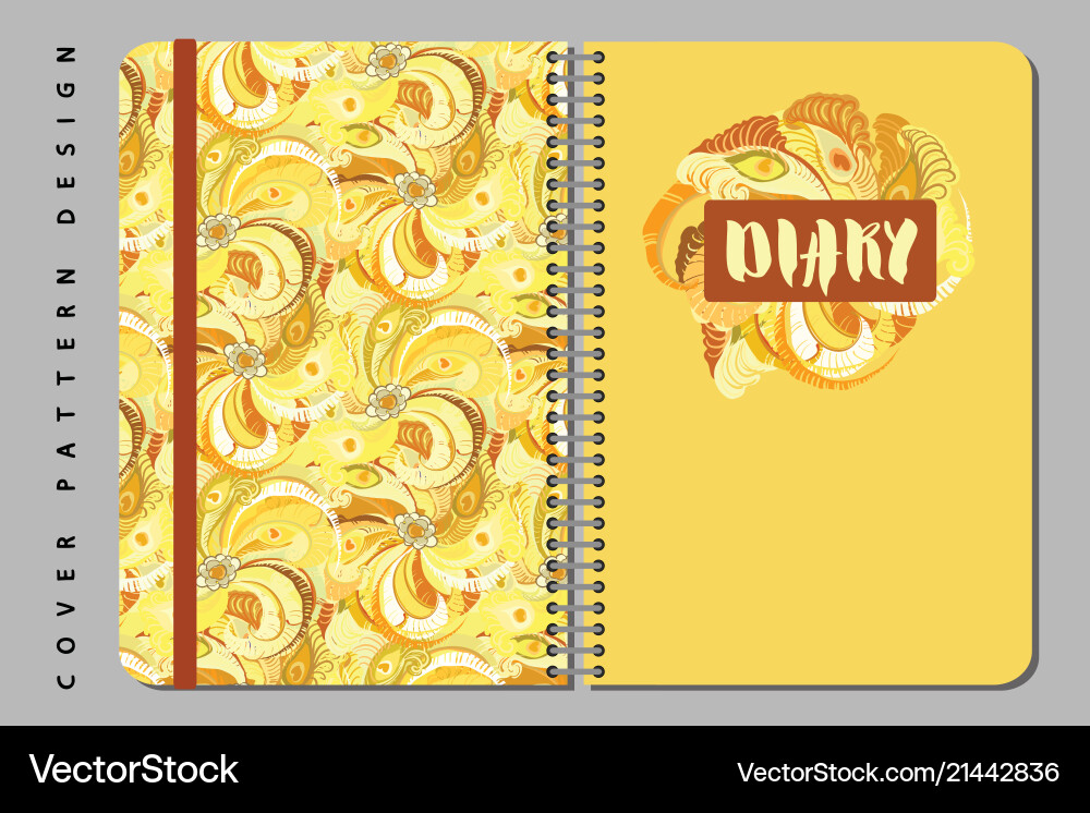 Notebook and diary cover design for print Notebook and diary cover design for print vector image