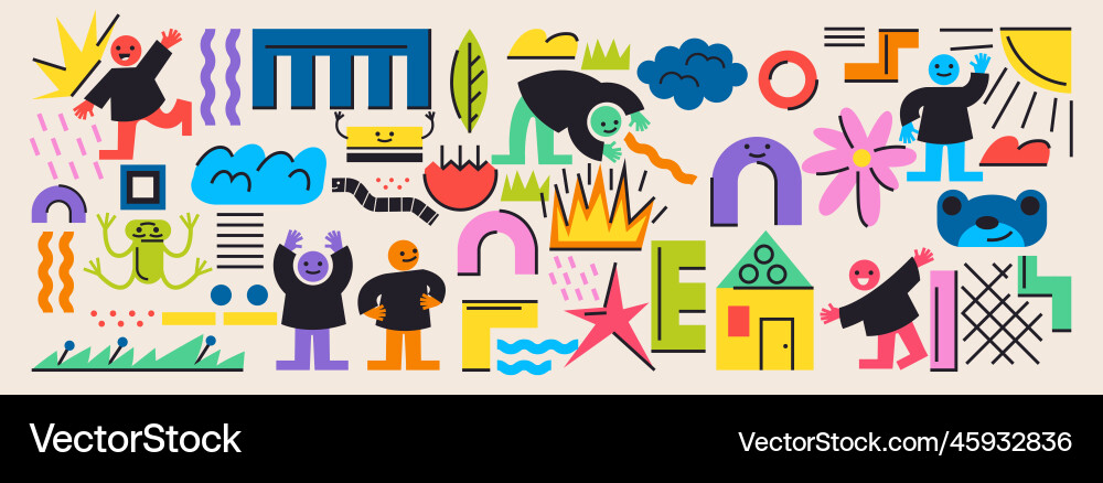Set of various doodle objects Set of various doodle objects vector image