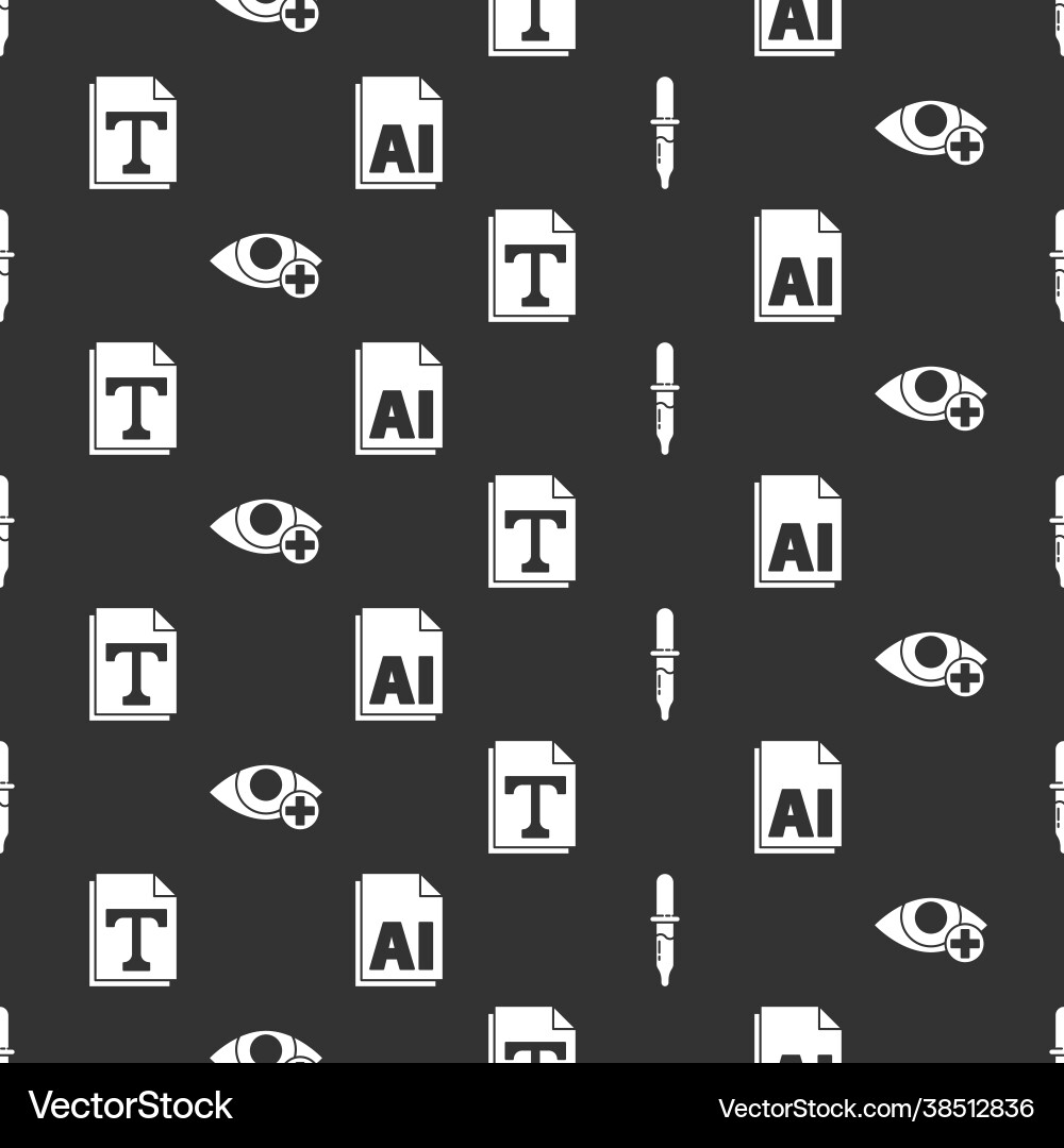 Set pipette red eye effect text file document Set pipette red eye effect text file document vector image