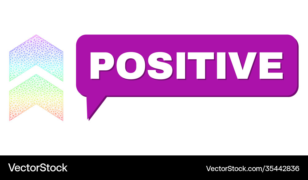 Spectral mesh gradient shift up icon and positive Vector Image