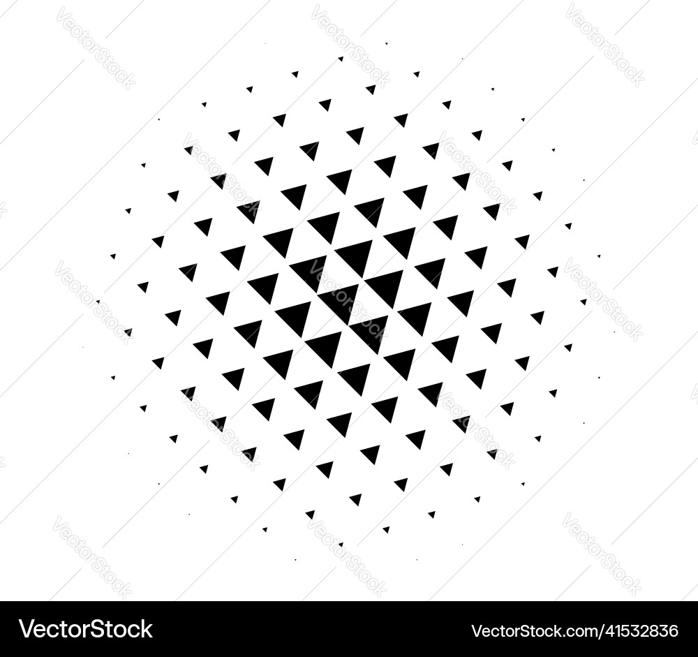 Triangle halftone texture pattern geometric Triangle halftone texture pattern geometric vector image