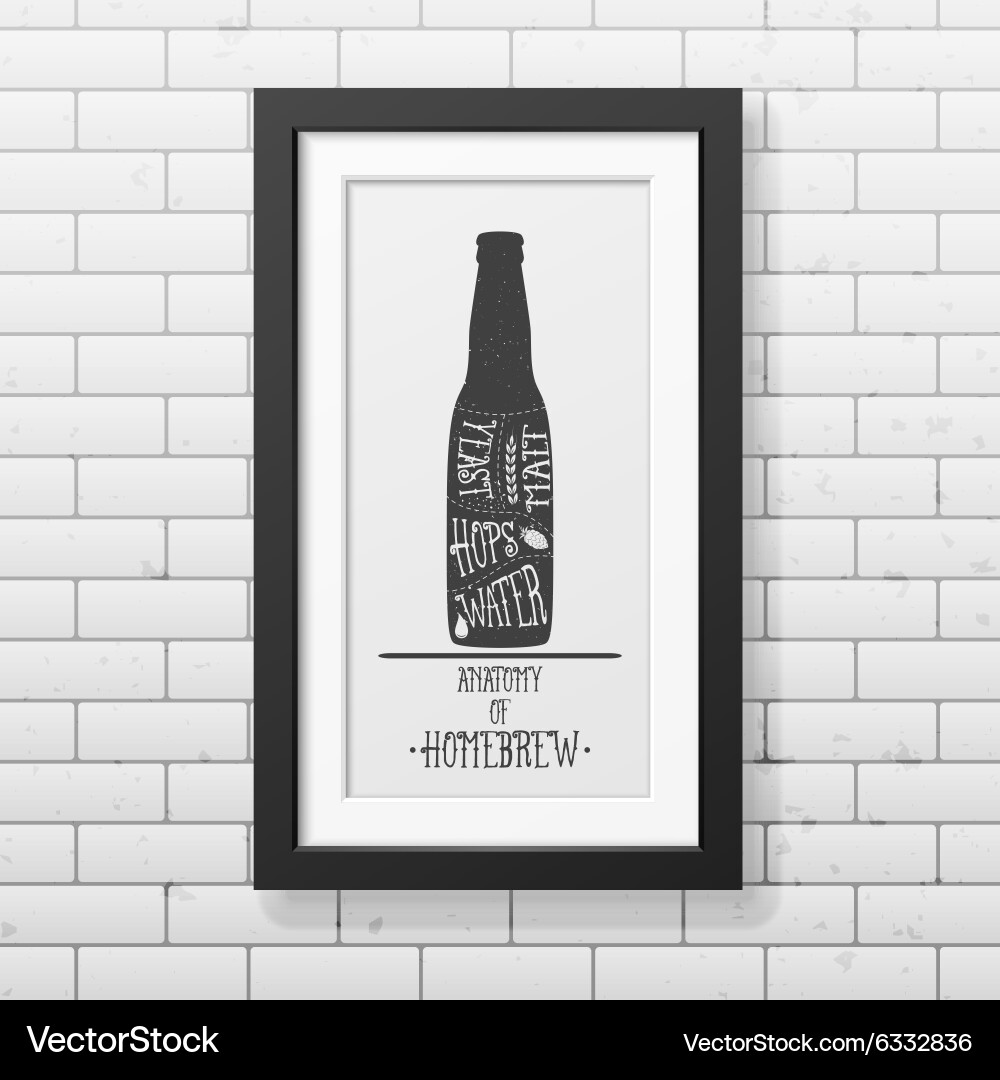 Typographical background in the realistic square Vector Image