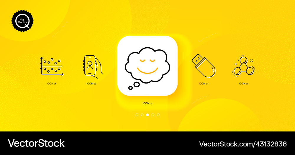 User call speech bubble and usb stick minimal User call speech bubble and usb stick minimal Vector Image