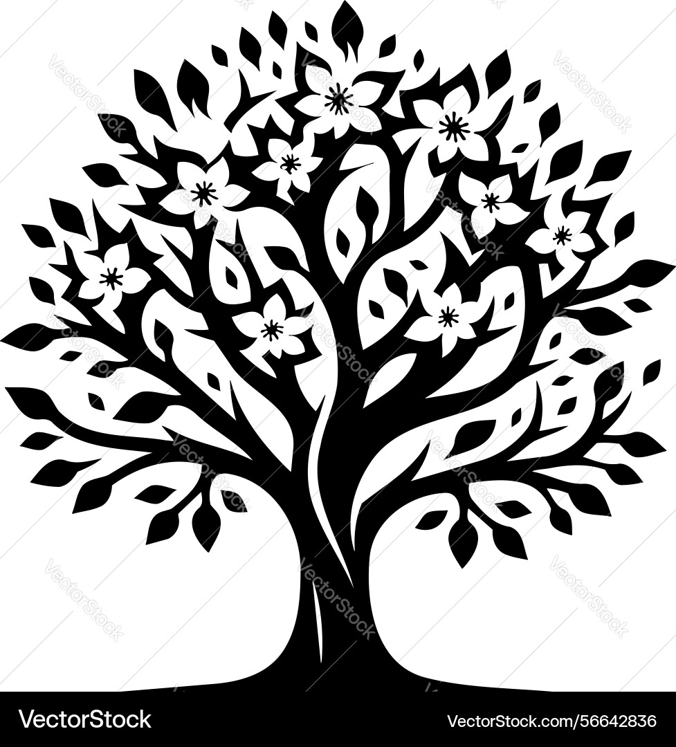 X-default minimal tree symbol Vector Image
