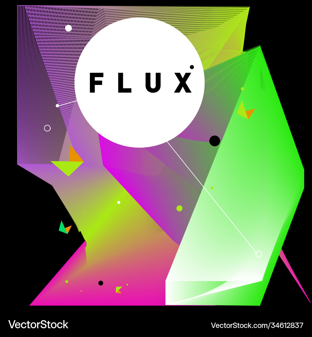 3d colorful wave background dynamic flux effect Vector Image