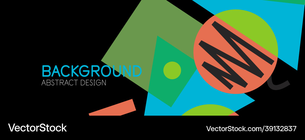 Abstract background blocks lines triangles vector image