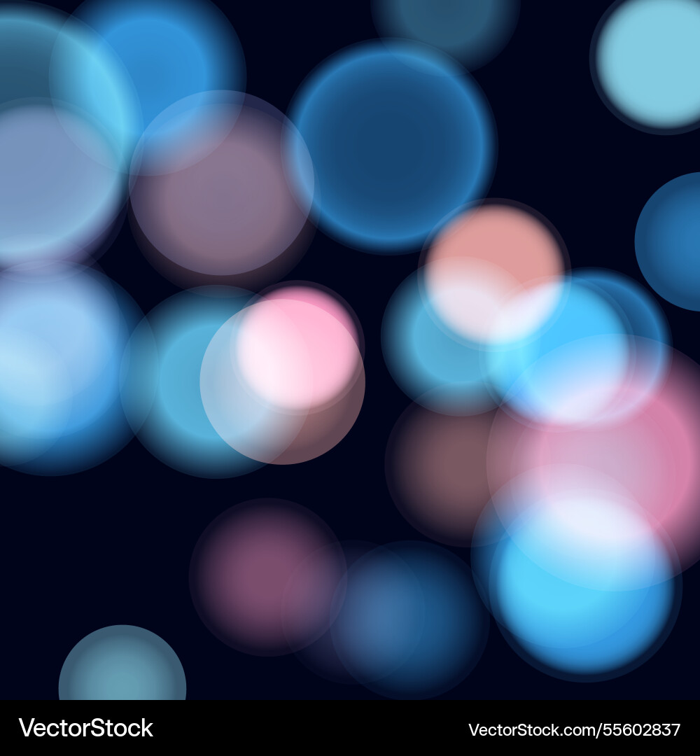 Abstract color shining bokeh isolated Vector Image