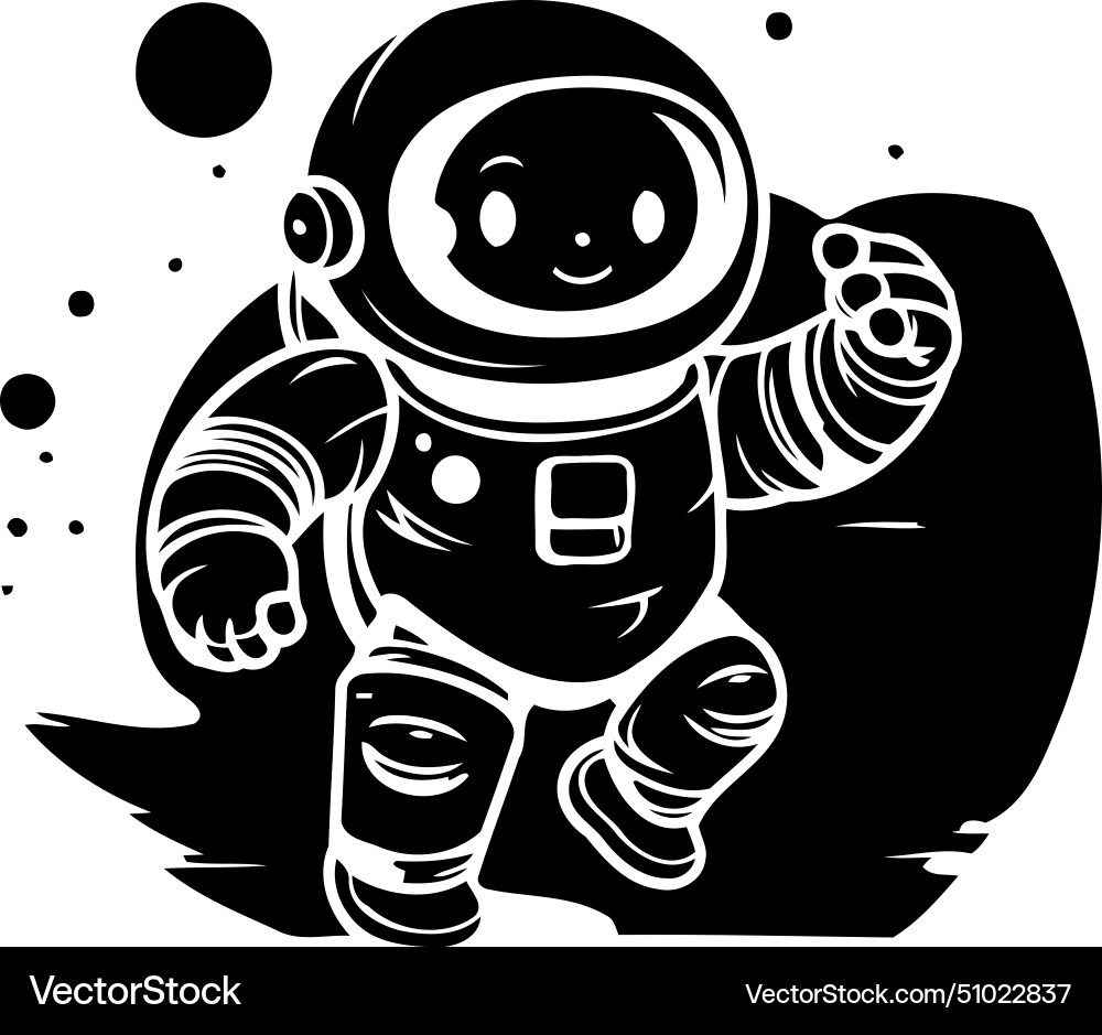 Astronaut in outer space for your design Vector Image