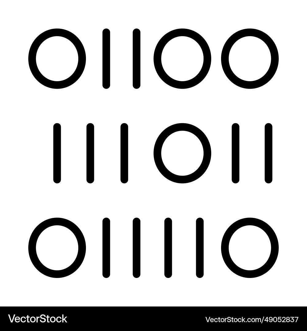 Binary number icon Vector Image